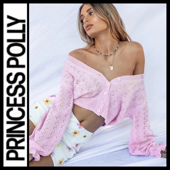 NWOT Princess Polly Lyric Cropped Cardigan - Picture 3 of 11